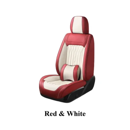 1. Red & White seat cover for elite car shine - vehicle car shop