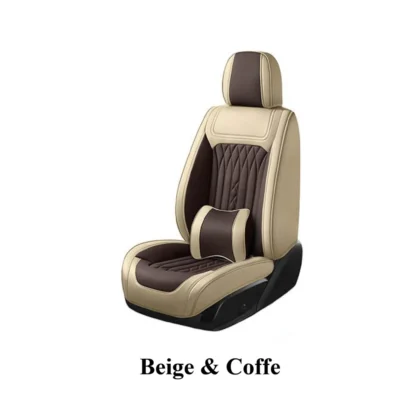 16. Beige & Coffe seat cover for elite car shine - vehicle car shop