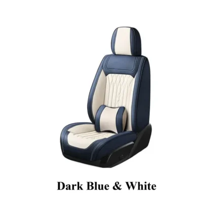 3. Dark Blue & White seat cover for elite car shine - vehicle car shop