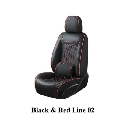 5. Black & Red Line 02 seat cover for elite car shine - vehicle car shop