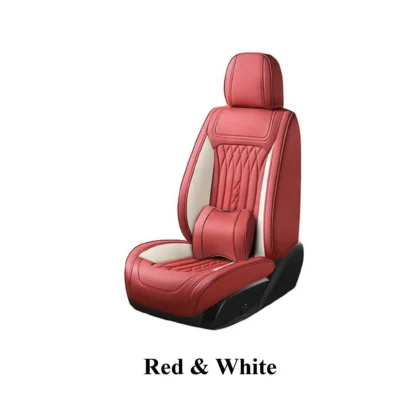 7. Red & White seat cover for elite car shine - vehicle car shop