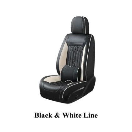 8. Black & White Line seat cover for elite car shine - vehicle car shop